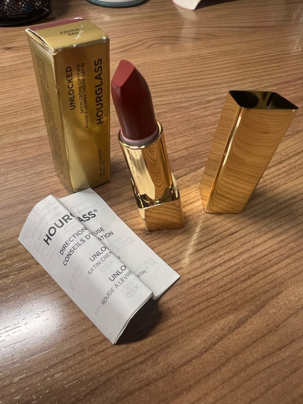 Hourglass Unlocked Satin Creme Lipstick - Pink Rose